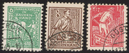 MECKLENBURG-VORPOMMERN 23-25a O, 1945, Junkerland, Prachtsatz, Gepr. Kramp, Mi. 160.- - Other & Unclassified