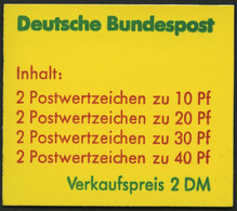 MARKENHEFTCHEN MH 20b **, 1974, Markenheftchen Unfallverhütung, 2. Deckelseite: Telefonansagedienste, Pracht, Mi. 65.- - Other & Unclassified