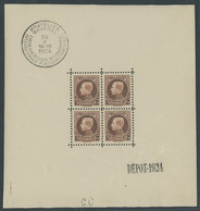 BELGIEN 186KB **, 1924, 5 Fr. Internationale Briefmarkenausstellung Im Kleinbogen (4), Pracht, Mi. 420.- - Unused Stamps