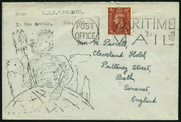 GROSSBRITANNIEN 223 BRIEF, 1949, 11/2 P. König Georg VI Auf Brief In Die Arktis Vom Englichen Kriegsschiff Vengeance, Pr - Gebruikt