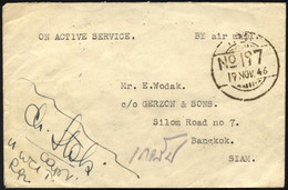 BRITISCHE MILITÄRPOST 1946, Luft-Feldpostbrief Aus Dem Hauptquartier Der Britisch-indischen Truppen In Burma, Pracht - Gebruikt