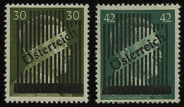 ÖSTERREICH 672/3II **, 1945, 30 Und 42 Pf. Gitteraufdruck, Type II, 2 Prachtwerte, Gepr. Sturzeis, Mi. 105.- - Other & Unclassified