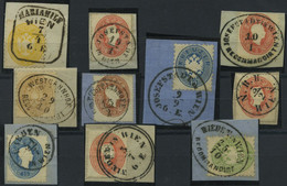 LOTS 1860-64, 10 Pracht- Und Kabinettbriefstücke Mit Verschiedenen WIEN-Stempeln - Verzamelingen