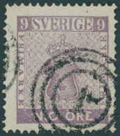 SCHWEDEN 8 O, 1858, 9 Ö. Violett, Dänischer Nummernstempel 1, Pracht, Fotoattest Grønlund - Other & Unclassified