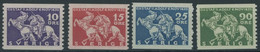 SCHWEDEN 216-19A **, 1932, König Gustav II, Dreiseitig Gezähnt, 4 Postfrische Prachtwerte, Mi. 69.- - Other & Unclassified
