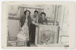 Cpa Carte-photo 3 Personnes Devant Un Stand (?), Petit Chaperon Rouge & Loup (état) ( CPH ) - Foires