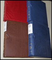 ALBEN 4 Leuchtturm OPTIMA-Alben, 2-mal In Blau, 1-mal In Braun Und 1-mal In Rot, Neuwertig - Binders With Pages