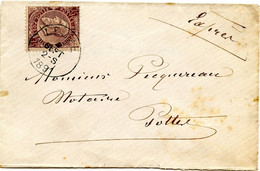 BELGIQUE - COB 49 SIMPLE CERCLE LEUZE SUR LETTRE PAR EXPRES, 1891 - Other & Unclassified