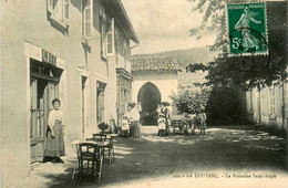 La Louvesc * Faubourg Hameau La Fontaine St Régis * Café * Villageois - La Louvesc