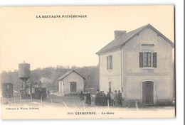 CPA 55 Cleguerec La Gare Train - Cleguerec