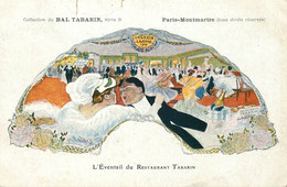 PARIS BAL TABARIN  L'éventail Du Restaurant Tabarin (état) - Cafés, Hôtels, Restaurants