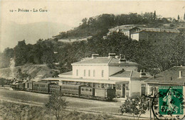 Privas * La Gare De La Commune * Le Train * Ligne Chemin De Fer - Privas