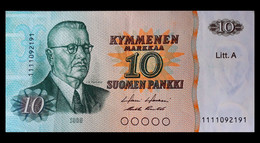 # # # Banknote Finnland (Finland) 10 Markkaa 1980 AU- # # # - Finland