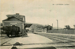 Le Pouzin * Vue Sur La Gare * Ligne Chemin De Fer * Wagon - Le Pouzin