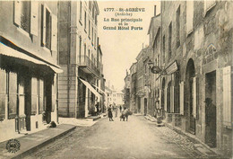 St Agrève * La Rue Principale Du Village * Le Grand Hôtel PORTE - Saint Agrève