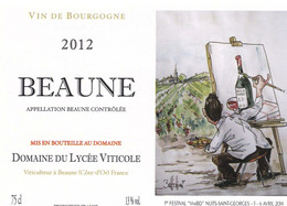 Etiquette Vin BATTISTINI Laurent Festival Vini BD 2013 (Agathe Et Lucas - Tischkunst