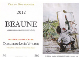 Etiquette Vin BATTISTINI Laurent Festival Vini BD 2013 (Agathe Et Lucas - Art De La Table