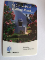 BERMUDA  $10,-   BERMUDA   HOMES & GARDENS   C&W    PREPAID CARD  Fine USED  **10277** - Bermudas