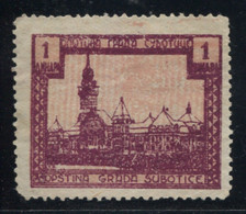 Kingdom Of Yugoslavia 1923 , Subotica, Local Administrative Stamp, Revenue, Tax Stamp 1d - Dienstzegels