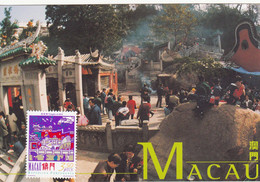 Macau, Macao, Maximum Cards, (100) Templo A-Má 1997 - Cartoline Maximum