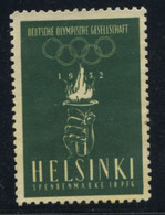 Helsinki 1952, Olympic Games, Cinderella, Vignete - Ete 1952: Helsinki