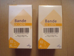 BANDAGE - PANSEMENTS = 10 BOITES DE BANDE DE CREPE EN PUR COTON - Medizinische Und Zahnmedizinische Geräte