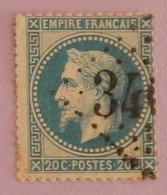 FRANCE TYPE NAPOLEON III YT 29A OBLITERE ANNEE 1867 NI PLI NI AMINCI - 1863-1870 Napoléon III Lauré