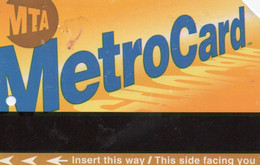 Billet De Transport - Etats-Unis - New-York - Métro Card MTA - Andere & Zonder Classificatie