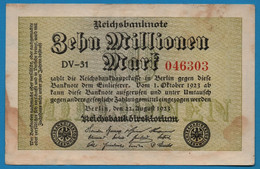 DEUTSCHES REICH 10 MILLIONEN MARK 22.08.1923 # DV-31 046303  P#106a - 10 Millionen Mark