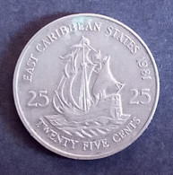 États Des Caraïbes Orientales - 25 Cent 1981 - East Caribbean States