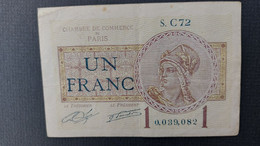 BILLET 1922 FRANCE UN FRANC - Sin Clasificación