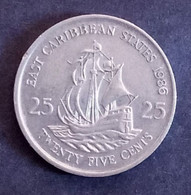 États Des Caraïbes Orientales - 25 Cent 1986 - East Caribbean States