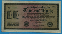 DEUTSCHES REICH 2 X 1000 MARK 15.09.1922  # MK Q 105107 + 108  P# 76h - 1000 Mark