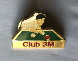 Pin's BILLARD Club 3M Table Avec Joueur - Biljart