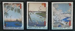Bhoutan ** N° 911 à 913 - Peinture Du Japonais Hiroshige - Bhutan
