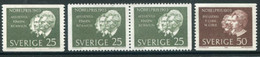 SWEDEN 1963 Nobel Laureates Of 1903 MNH / **.  Michel 513-14 - Nuevos