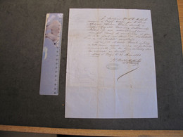 LIEGE-1863-MOULINS MALHERBE BOUHON-LETTRE DE RECOMMANDATION DE MME VVE MALHERBE POUR MARCORS PERE ET FILS-VOIR SCANS - 1800 – 1899