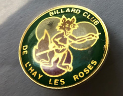 Pin's BILLARD Club De L'Hay Les Roses - Billard