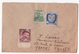 Lettre Kawasaki Japon Pour Mr Lureau Tarbes 1950 , Par Avion, Scan Recto Verso - Briefe U. Dokumente