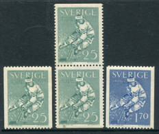 SWEDEN 1963 Ice Hockey Championships MNH / **.  Michel 502-03 - Unused Stamps