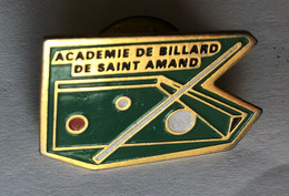 Pin's Académie De BILLARD De Saint Amand - Biljart