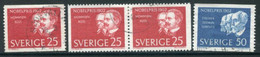 SWEDEN 1962 Nobel Laureates Of 1902 Used.  Michel 500-01 - Usados