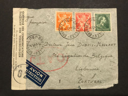 Briefomslag PAR AVION 1945 Gefrankeerd OBP 646, 680, 682 "Controle Des Communications / Toezicht Der Verbindingen" - Covers & Documents
