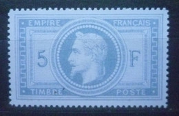 NAPOLEON N°33 5F Gris-Bleu NEUF(*) (REPRODUCTION) - 1863-1870 Napoléon III Lauré