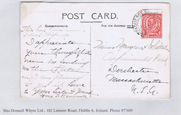 Ireland Maritime Cork 1912 PAQUEBOT QUEENSTOWN Cds For OC 19 On George V 1d On Ppc Of Cunard Rms Franconia - Unclassified