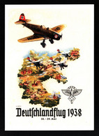 DR Postkarte  Deutschlandflug  Mai 1938 - Propagandakarte - Ungebraucht - Other & Unclassified
