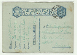 CARTOLINA POSTALE FORZE ARMATE 27 REGG. FANTERIA 12 COMPAGNIA 1941 - Stamped Stationery