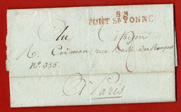Lettre - Enveloppe Convoyée De BRANNAY(89) Jusqu'à Paris Le 14 Floréal De L'An 8 Par Un Voiturier De PONT-SUR-YONNE - Non Classificati