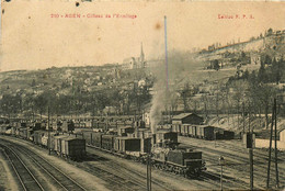 Agen * Le Côteau De L'ermitage * Gare Des Marchandises Wagons Trains Ligne Chemin De Fer Lot Et Garonne - Agen