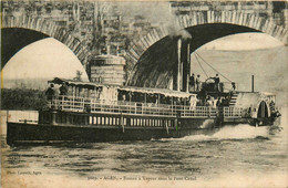 Agen * 1905 * Le Bateau à Vapeur Sous Le Pont Canal * Roue - Agen
